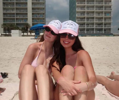 Personalized Bachelorette Trucker Hats – 24 Colors & Custom Wording | Shell Design Last Toast on Coast Theme