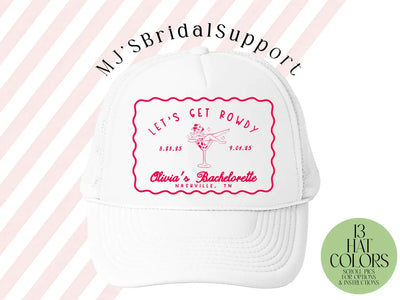 Western Cowgirl  Trucker Hat – Custom Bachelorette Party Hats | Bride Tribe Caps Nashville Austin Texas