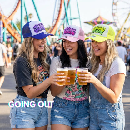 Custom Airbrush Party Hats, Personalized Name Hats for Kids, Airbrush Style, Birthday Party Favors, Bday Party Sports Team Soccer Hats